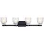4_Kichler Vionnet 33 1/2" Wide Black 4-Light Bath Light more views