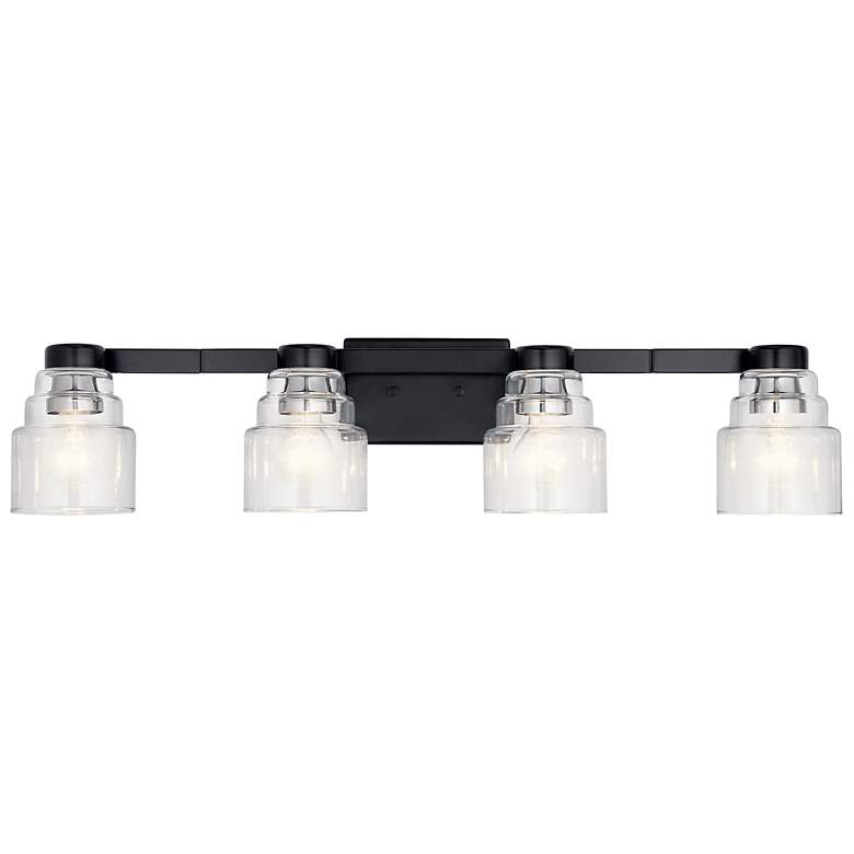 Image 5 Kichler Vionnet 33 1/2" Wide Black 4-Light Bath Light more views