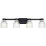 5_Kichler Vionnet 33 1/2" Wide Black 4-Light Bath Light more views