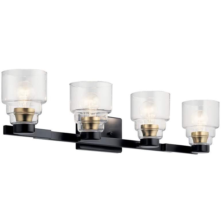 Image 6 Kichler Vionnet 33 1/2" Wide Black 4-Light Bath Light more views