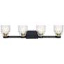 Kichler Vionnet 33 1/2" Wide Black 4-Light Bath Light