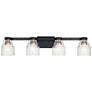 Kichler Vionnet 33 1/2" Wide Black 4-Light Bath Light