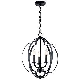Image2 of Kichler Voleta 16 1/2" Wide Black 3-Light Foyer Pendant