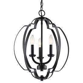 Image3 of Kichler Voleta 16 1/2" Wide Black 3-Light Foyer Pendant more views