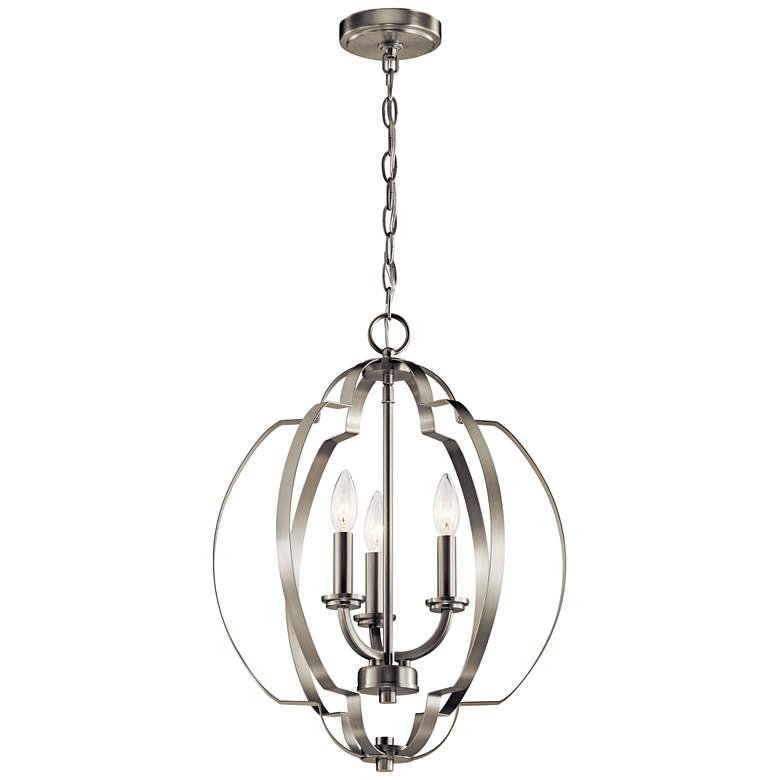 Image 2 Kichler Voleta 16 1/2" Wide Brushed Nickel 3-Light Foyer Pendant