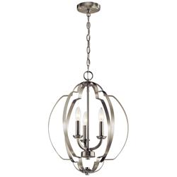 Kichler Voleta 16 1/2" Wide Brushed Nickel 3-Light Foyer Pendant
