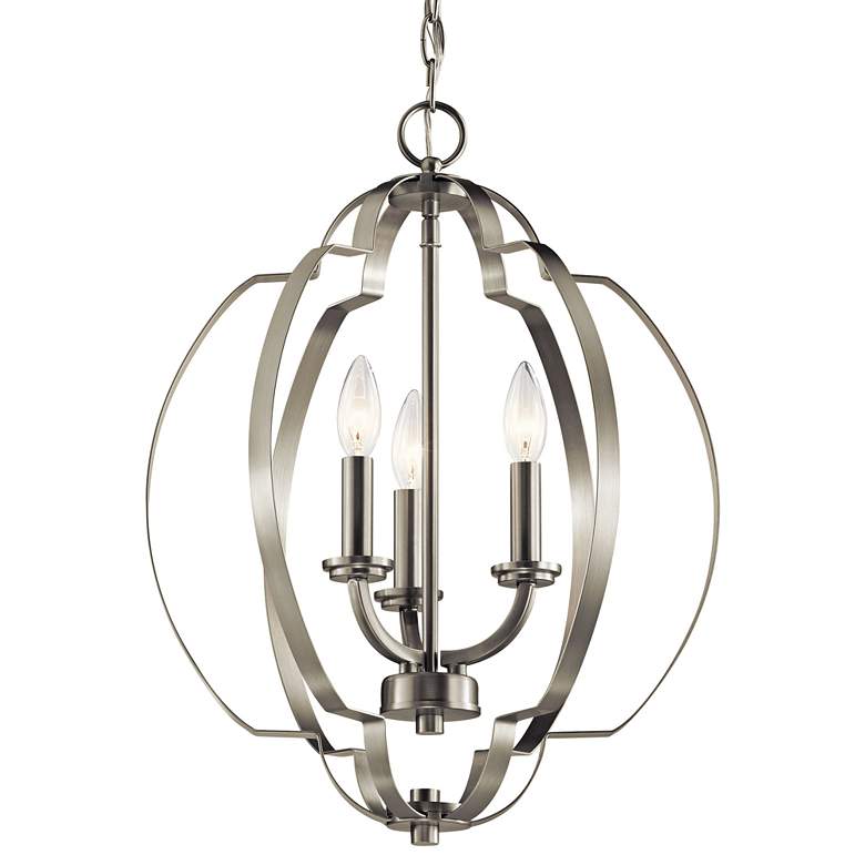 Image 3 Kichler Voleta 16 1/2" Wide Brushed Nickel 3-Light Foyer Pendant more views