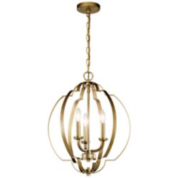 Kichler Voleta 16 1/2" Wide Natural Brass 3-Light Pendant