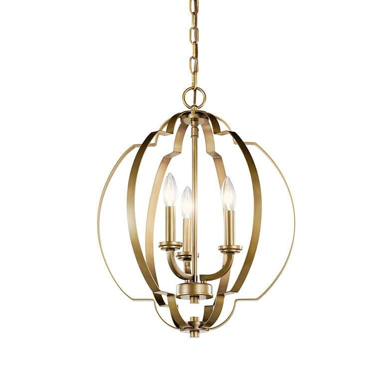 Image 2 Kichler Voleta 16 1/2" Wide Natural Brass 3-Light Pendant more views