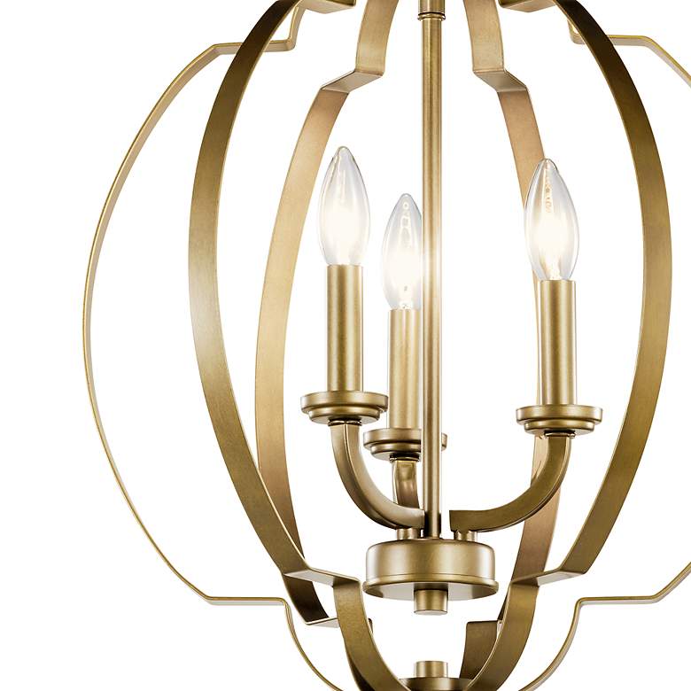 Image 3 Kichler Voleta 16 1/2" Wide Natural Brass 3-Light Pendant more views