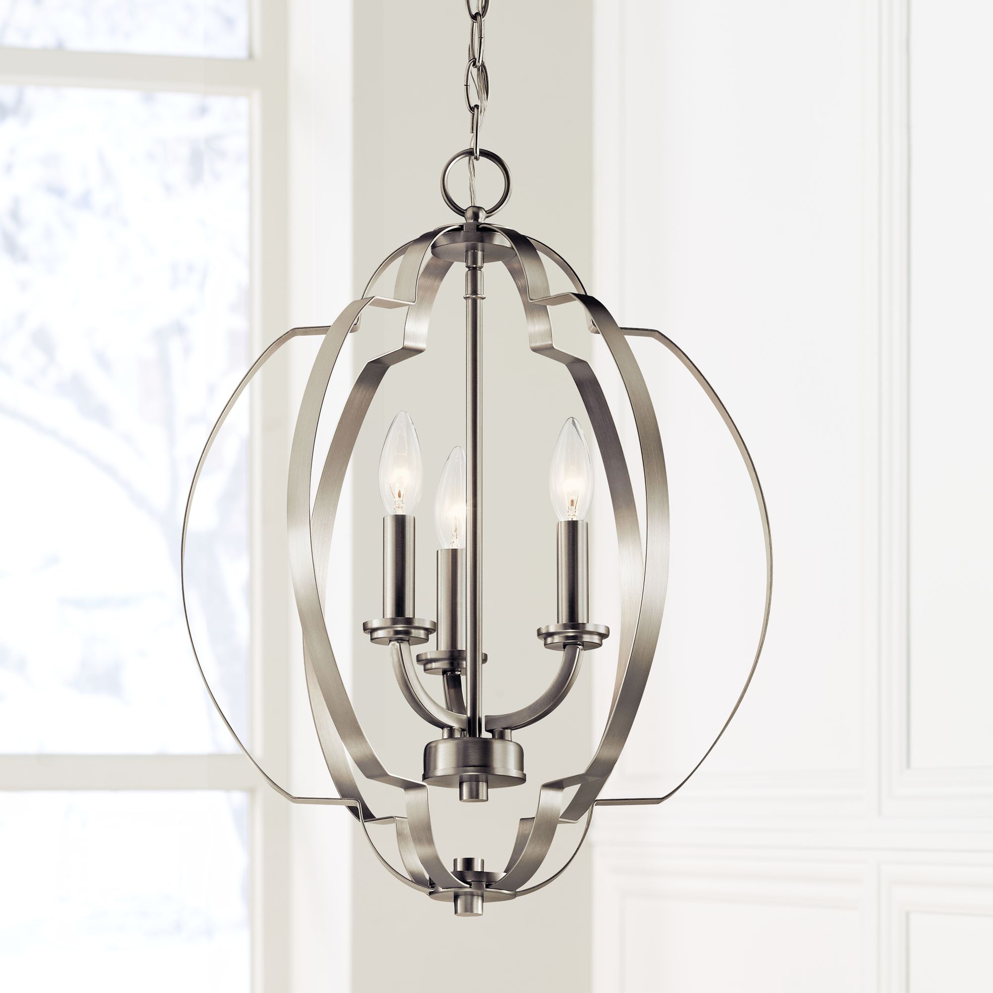 foyer pendant lighting brushed nickel