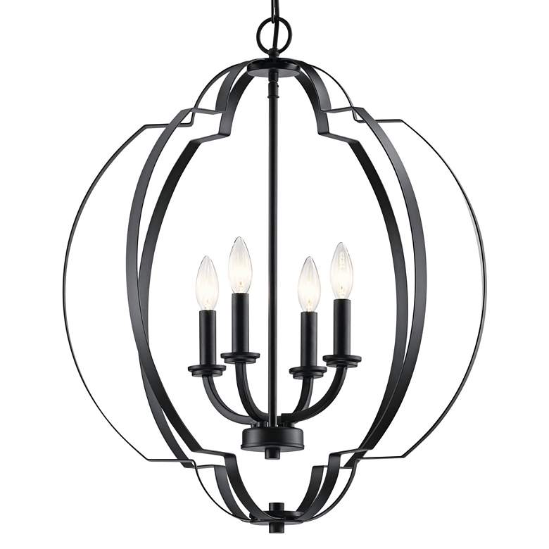 Image 3 Kichler Voleta 22" Wide Black 4-Light Foyer Pendant more views