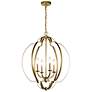 1_Kichler Voleta 22" Wide Natural Brass 4-Light Pendant