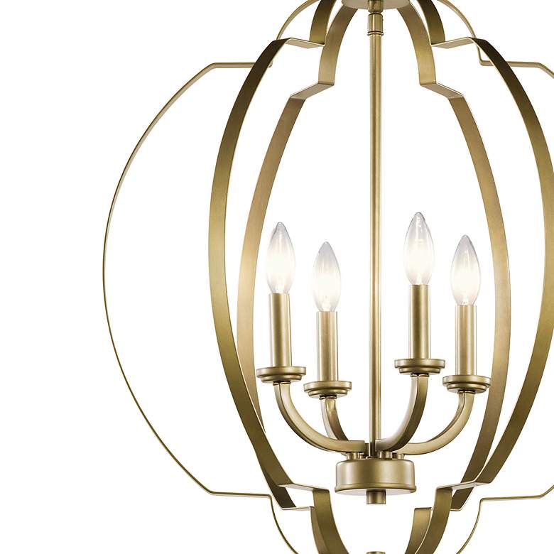 Image 2 Kichler Voleta 22" Wide Natural Brass 4-Light Pendant more views