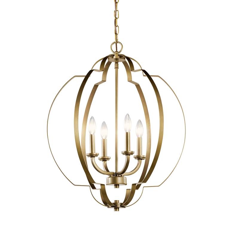 Image 3 Kichler Voleta 22" Wide Natural Brass 4-Light Pendant more views
