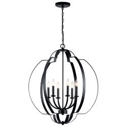 Kichler Voleta 27 3/4" Wide Black 6-Light Chandelier