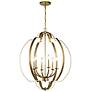 1_Kichler Voleta 27 3/4" Wide Natural Brass 6-Light Chandelier