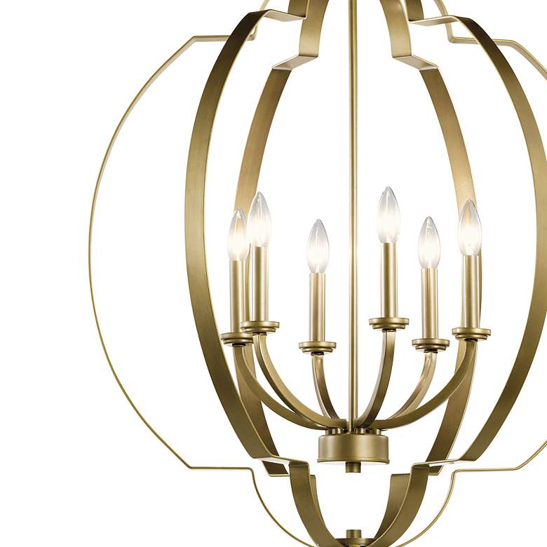 Image 2 Kichler Voleta 27 3/4" Wide Natural Brass 6-Light Chandelier more views