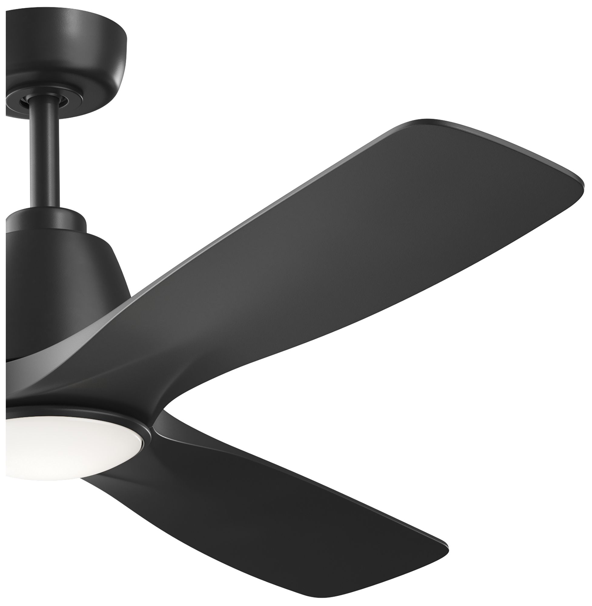 Image 7 Kichler Volos II 3 Blade 54" Ceiling Fan Black Black Blades more views