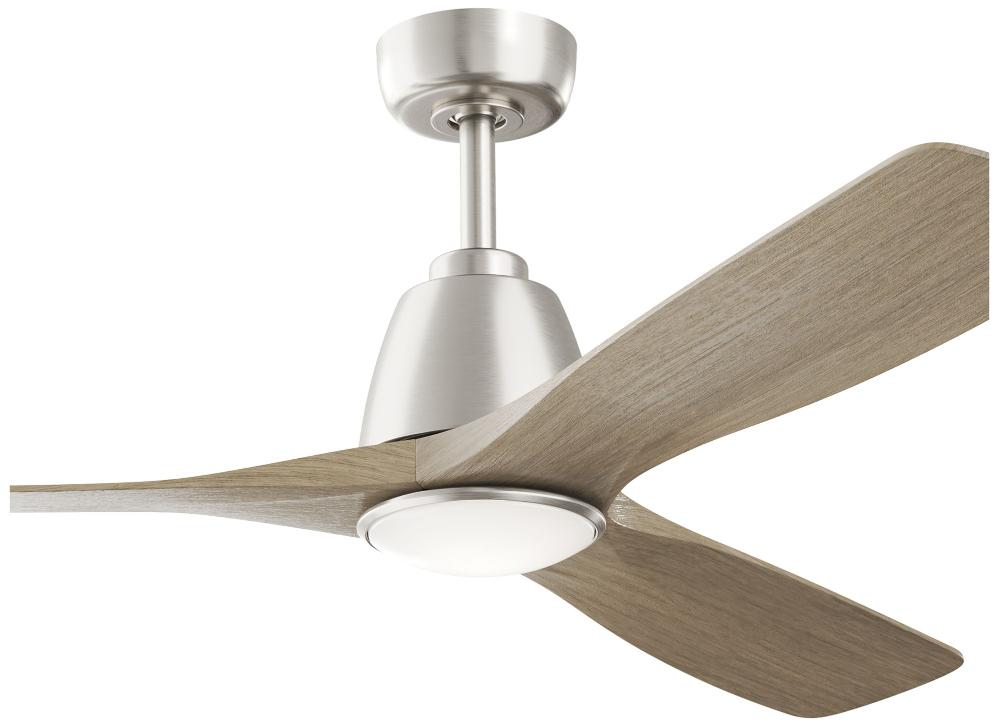 Image 6 Kichler Volos II 3 Blade 54" Ceiling Fan Brushed Nickel Antique Grey Blades more views