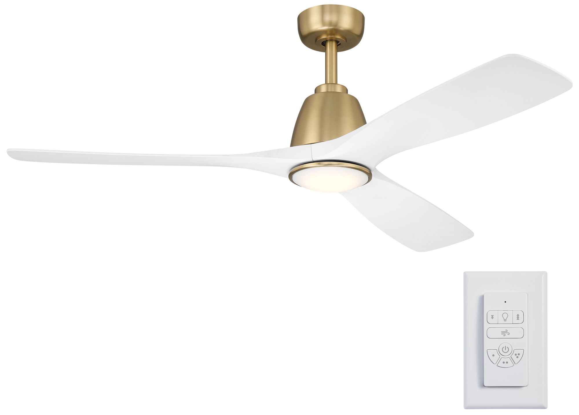 Image 3 Kichler Volos II 3 Blade 54" Ceiling Fan Champagne Bronze White Blades more views