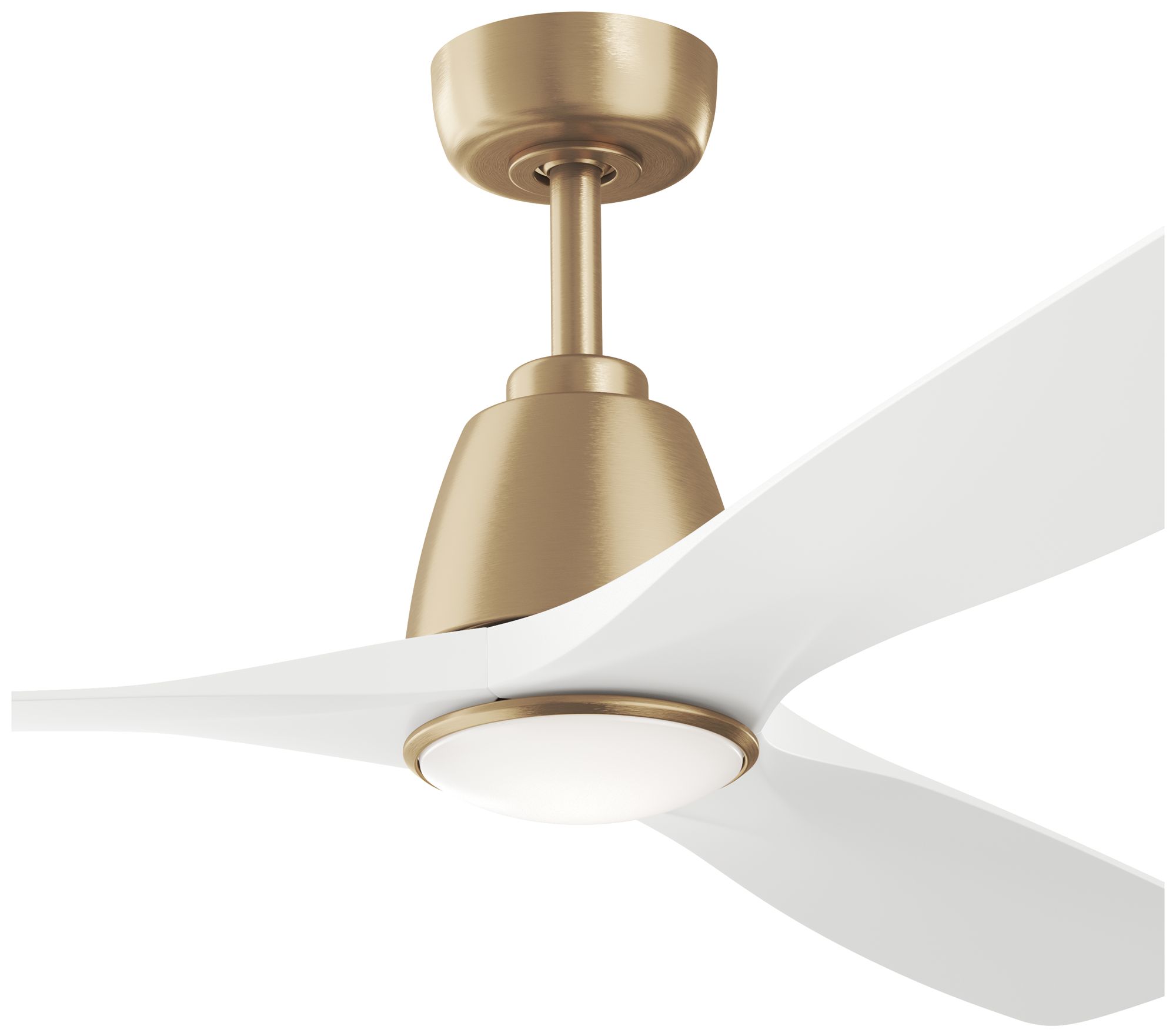 Image 6 Kichler Volos II 3 Blade 54" Ceiling Fan Champagne Bronze White Blades more views