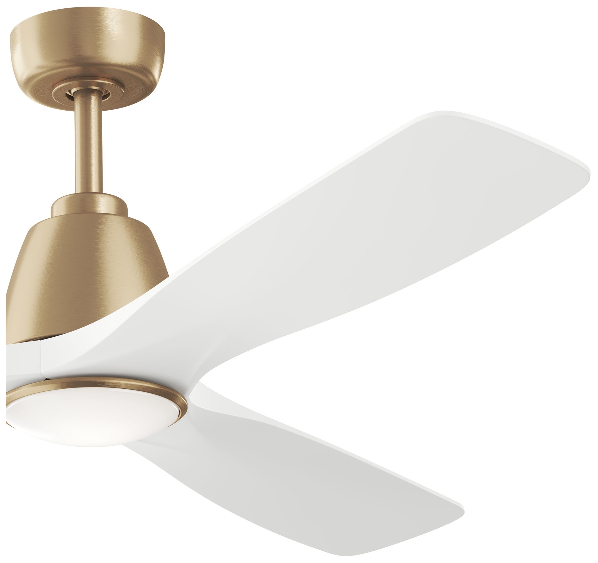 Image 7 Kichler Volos II 3 Blade 54" Ceiling Fan Champagne Bronze White Blades more views