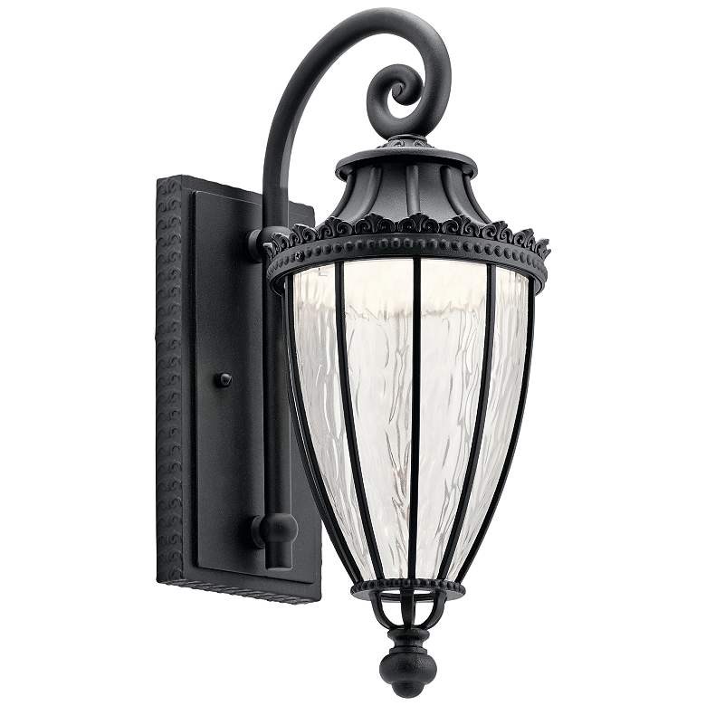 Image 1 Kichler Wakefield 17 3/4 inch High Black LED Outdoor Wall Light