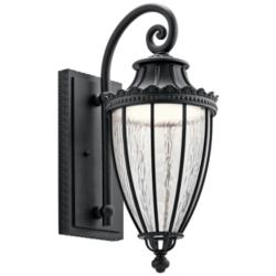 Kichler Wakefield 22 1/4&quot; High Black LED Outdoor Wall Light