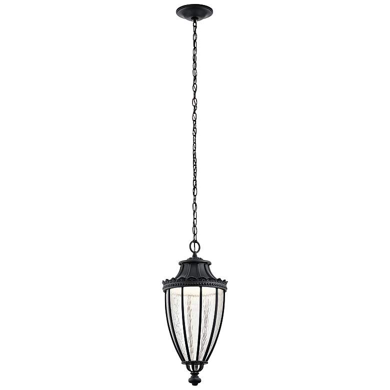 Image 1 Kichler Wakefield 23 1/4 inchH Black LED Outdoor Hanging Light