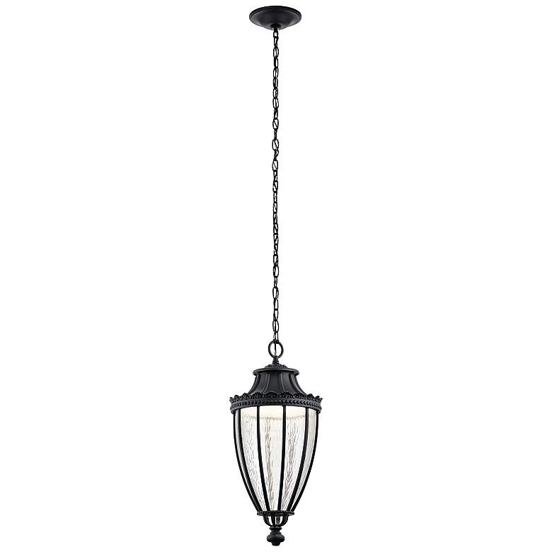 Image 1 Kichler Wakefield 23 1/4"H Black LED Outdoor Hanging Light