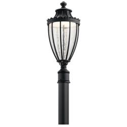 Kichler Wakefield 25 1/2&quot; High Black LED Outdoor Post Light