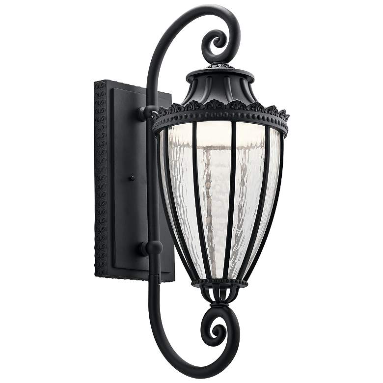 Image 1 Kichler Wakefield 29 1/2" High Black LED Outdoor Wall Light