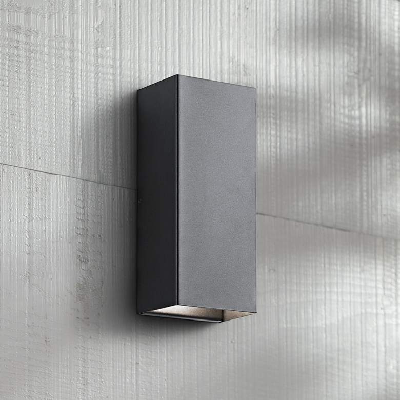 Image 1 Kichler Walden 12" High Black Outdoor LED Wall Light