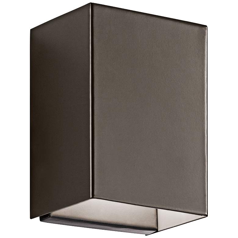 Image 1 Kichler Walden 7 1/4 inch High Modern Bronze Outdoor LED Wall Light