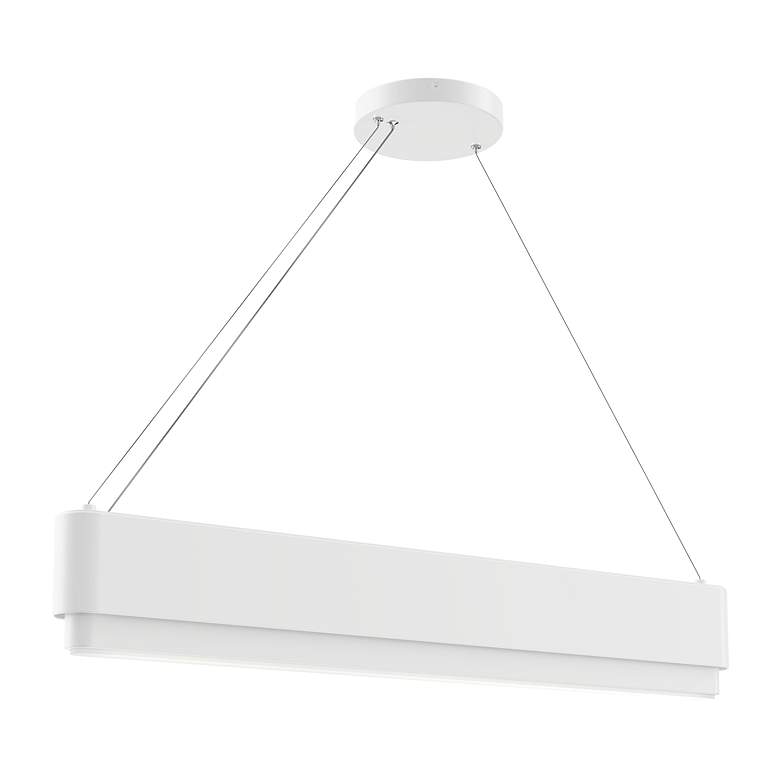 Image 1 Kichler Walman 35 1/2"W Matte White LED Linear Chandelier