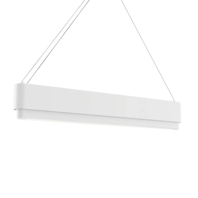 Image 3 Kichler Walman 35 1/2"W Matte White LED Linear Chandelier more views