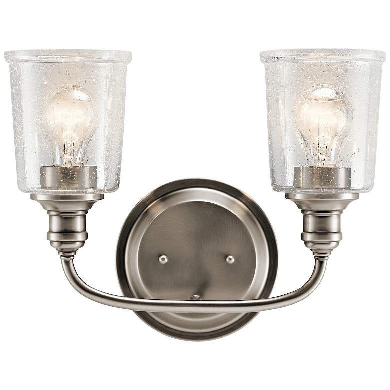 Image 1 Kichler Waverly 10 1/4 inchH Classic Pewter 2-Light Wall Sconce