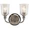 Kichler Waverly 10 1/4"H Classic Pewter 2-Light Wall Sconce