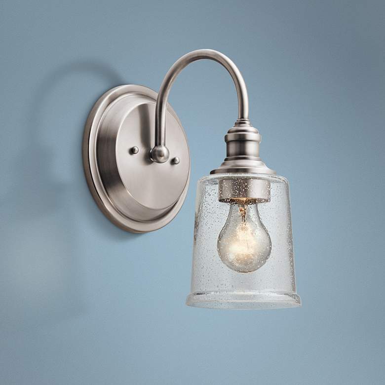 Image 1 Kichler Waverly 11 1/2 inch High Classic Pewter Wall Sconce