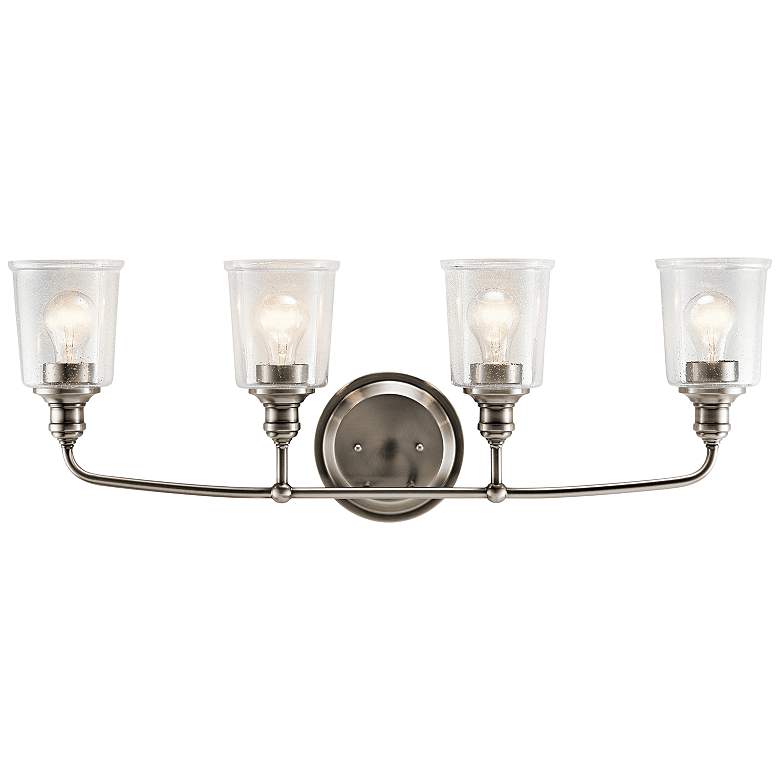 Image 1 Kichler Waverly 33" Wide Classic Pewter 4-Light Bath Light
