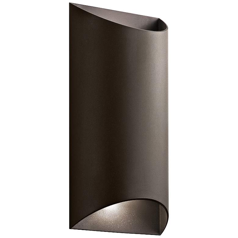Image 2 Kichler Wesley 14 inch High LED Bronze Outdoor Wall Light