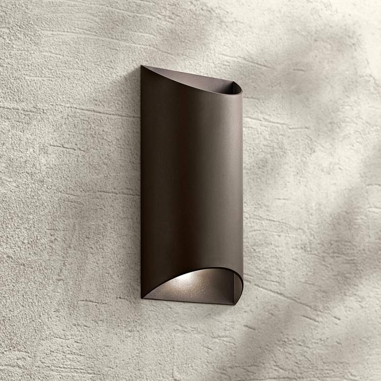 Kichler Wesley 14&quot; High LED Bronze Outdoor Wall Light