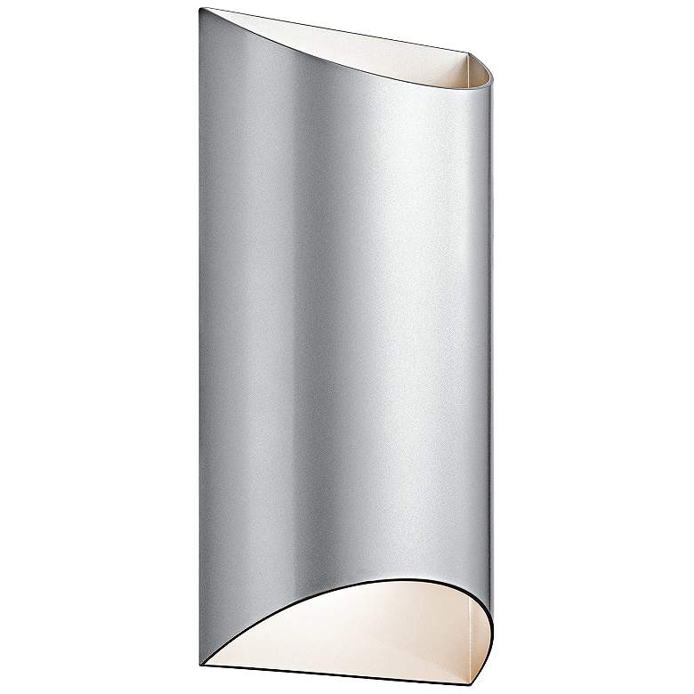 Image 1 Kichler Wesley 14" High LED Platinum Outdoor Wall Light