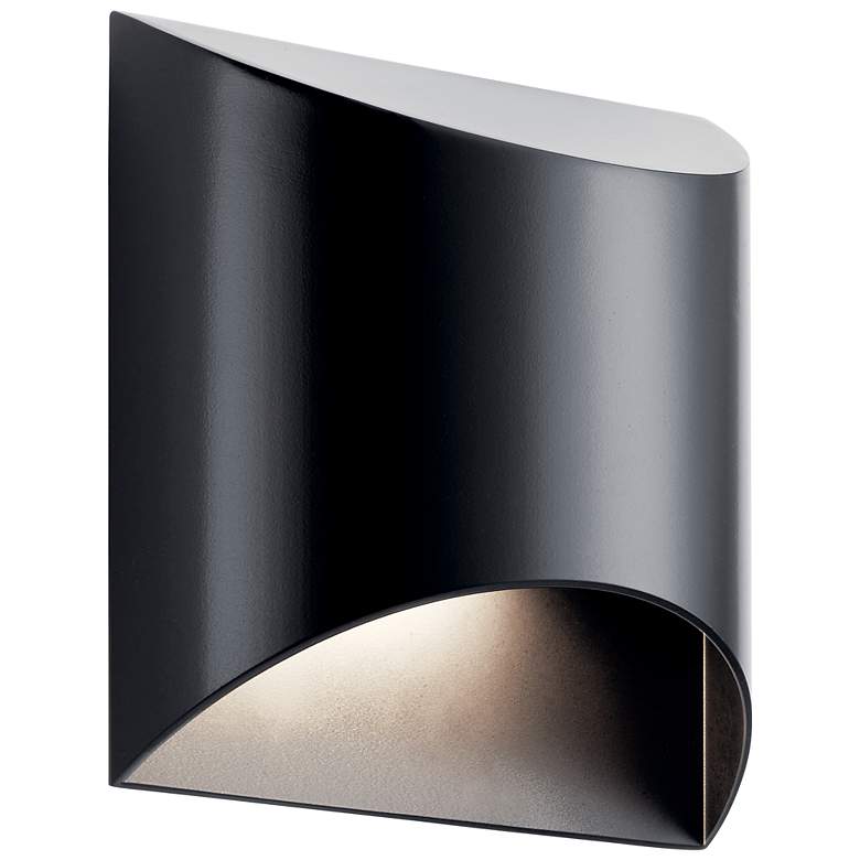 Image 2 Kichler Wesley 7 1/2" High Black LED Outdoor Wall Light
