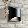 1_Kichler Wesley 7 1/2" High Black LED Outdoor Wall Light