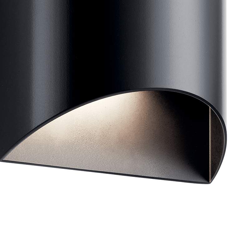 Image 3 Kichler Wesley 7 1/2" High Black LED Outdoor Wall Light more views