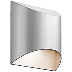 Kichler Wesley 7 1/2&quot; High LED Platinum Silver Outdoor Wall Light