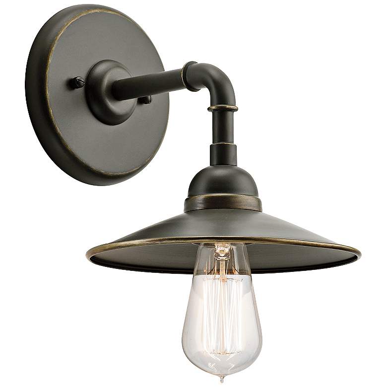 Image 1 Kichler Westington 8 1/4" Olde Bronze Damp Rated Outdoor Barn Light