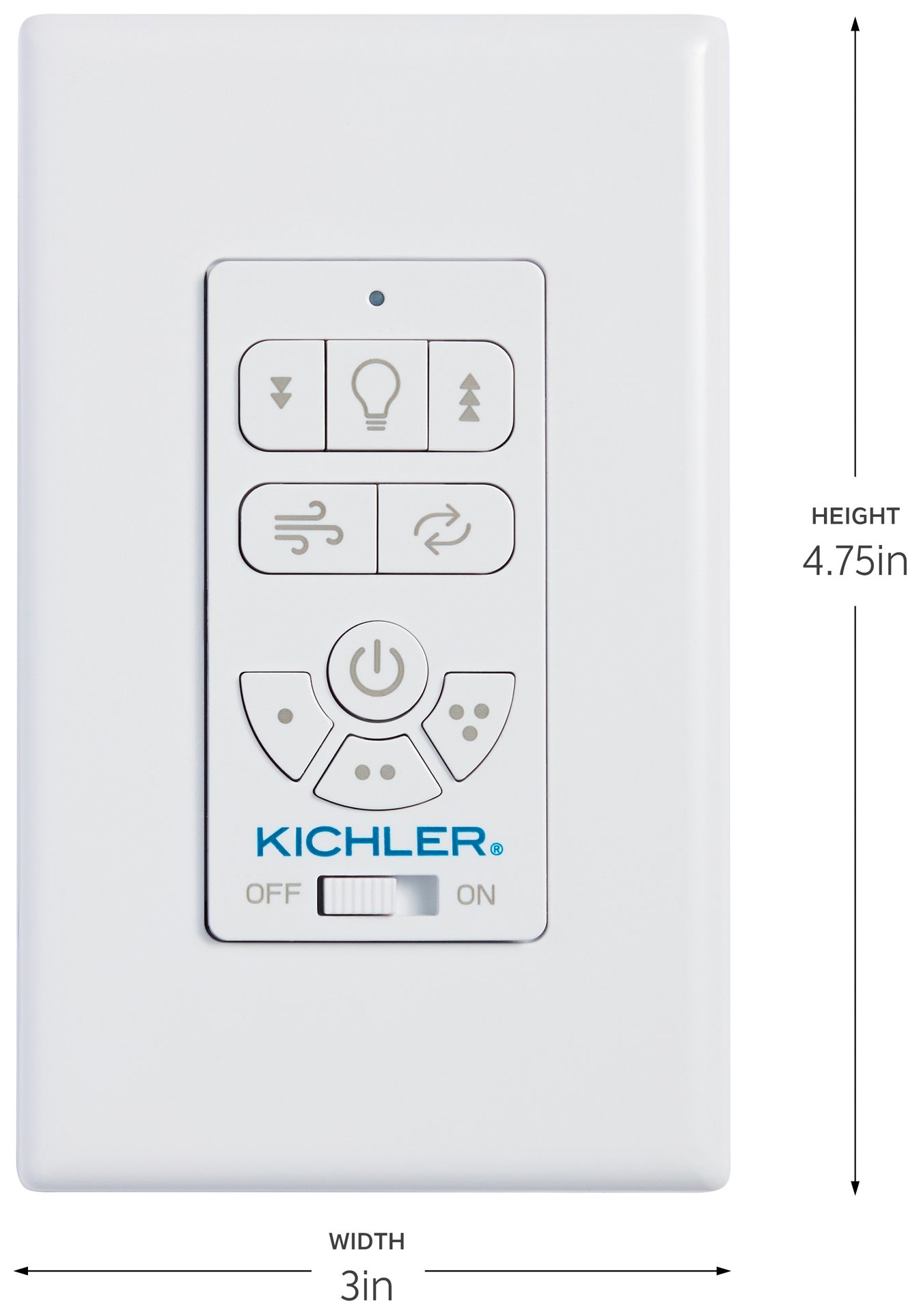 Image 3 Kichler White AC Wall Control Full Function more views